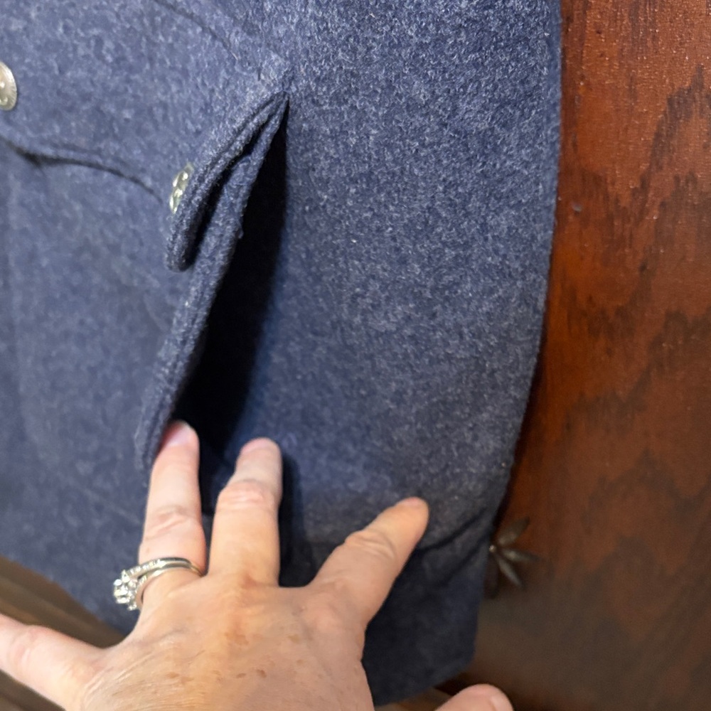 Cripple Creek Melton Men's Dark Blue Wool Vest with Concealed Carry Pocket - Picture 6 of 11